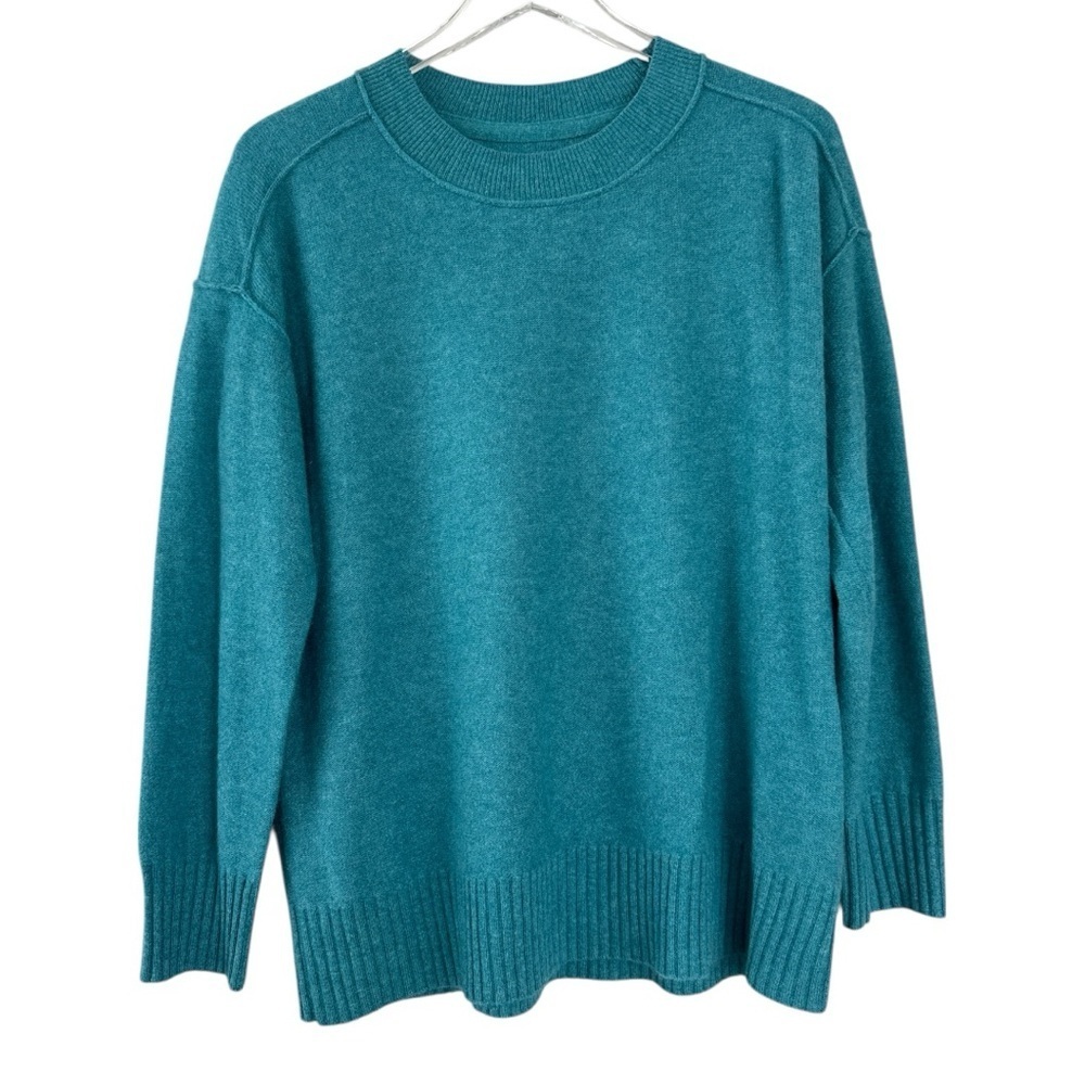 Pilcro x Anthropologie 100% Cashmere Turquoise Sweater Oversized Size Small NWT